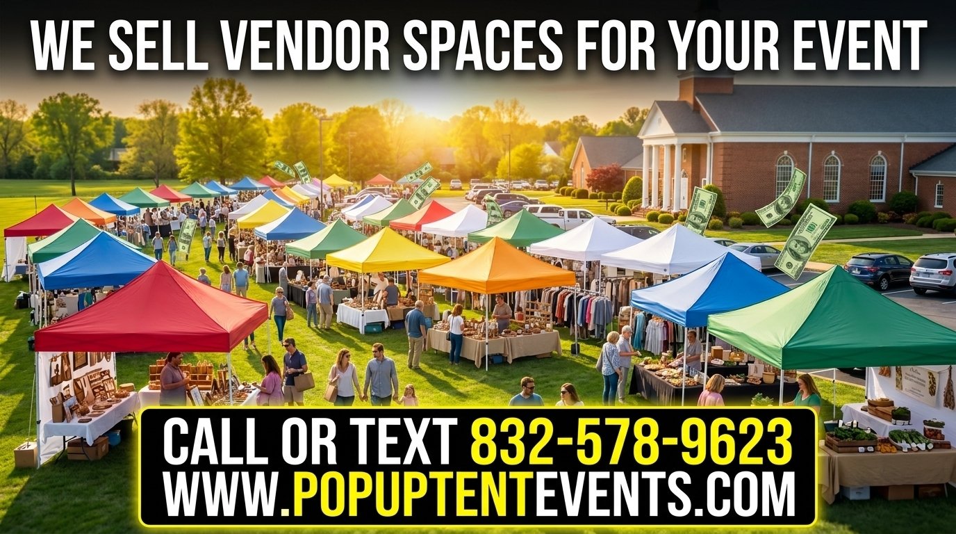 We Sell Your Vendor Spaces — Pop Up Tent Events